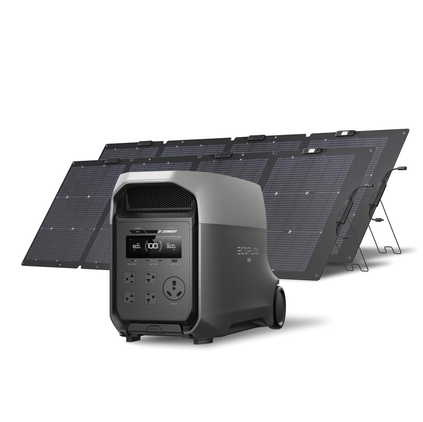 EF EcoFlow DELTA 3 Ultra Portable Power Station, 3072Wh LiFePO4 Battery, 3600W (Surge 7200W) Output Home Power, Solar Generator for Home Use, Camping Accessories, Emergencies & RV Backup