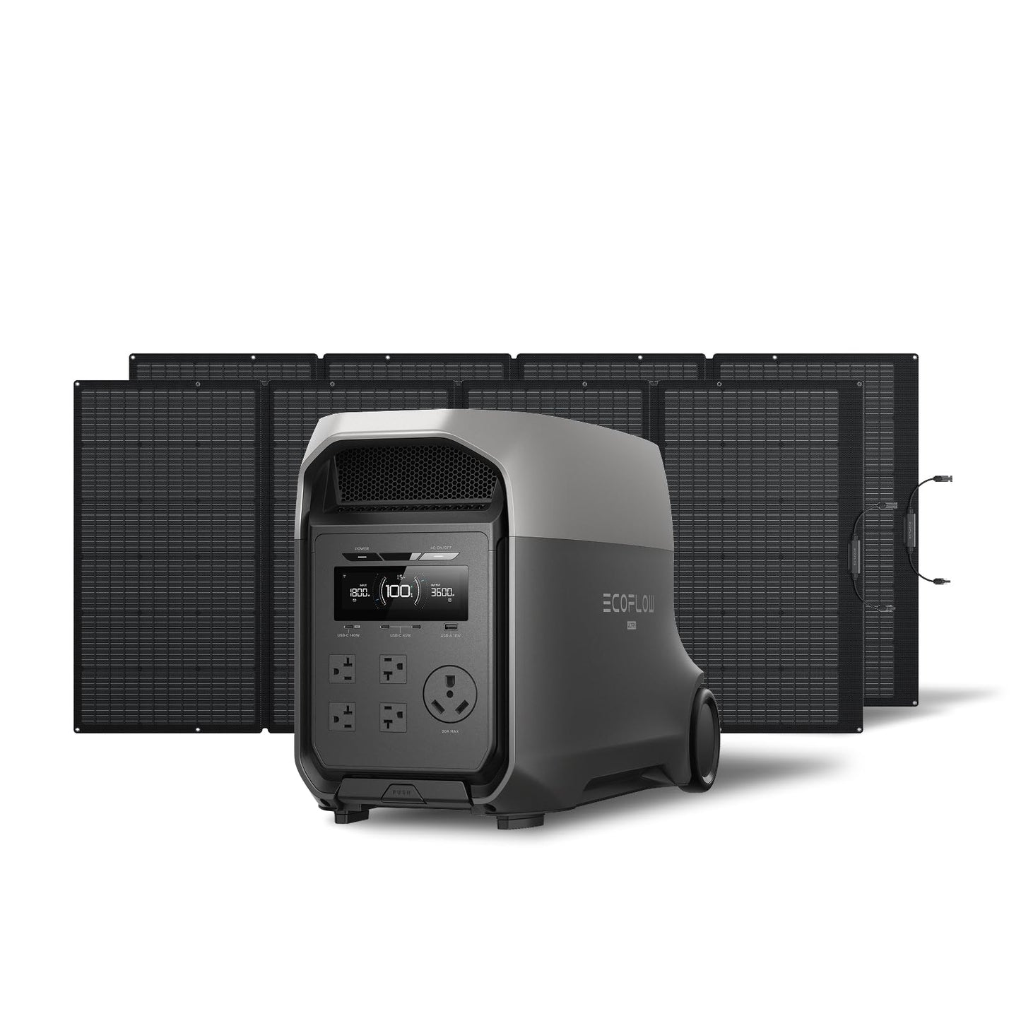 EF EcoFlow DELTA 3 Ultra Portable Power Station, 3072Wh LiFePO4 Battery, 3600W (Surge 7200W) Output Home Power, Solar Generator for Home Use, Camping Accessories, Emergencies & RV Backup
