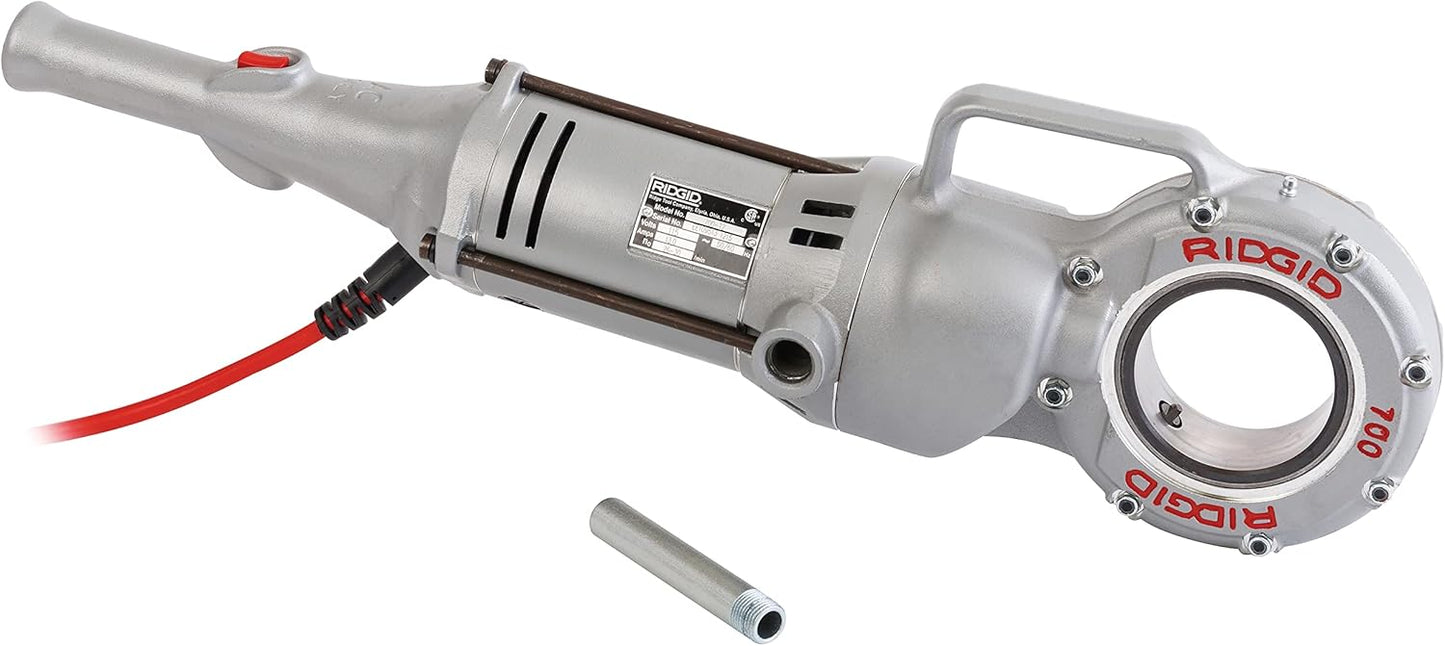 RIDGID 41935 Model 700 Hand-Held 120-Volt Power Drive Pipe Threader, Compatible with RIDGID 12-R, 00-R, 00-RB, and 11-R Die Heads, Silver