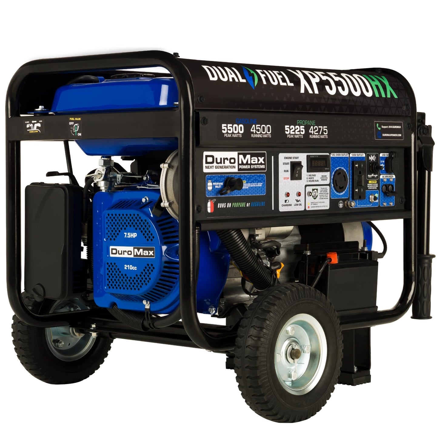 DuroMax XP15000HXT 15,000 Watt Tri Fuel Portable Home Power Backup HXT Generator w/CO Alert