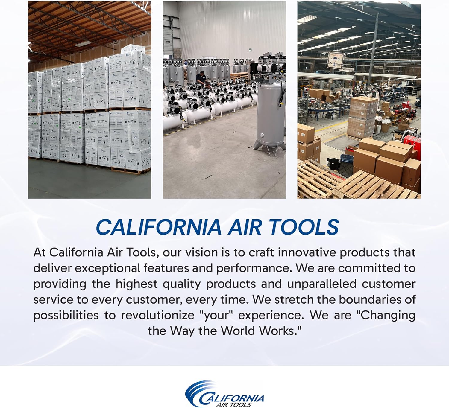 California Air Tools CAT-60040CAD 4.0 HP Ultra Quiet and Oil-Free Air Compressor, 60 Gallon Steel Tank, 75 dBA Noise Level
