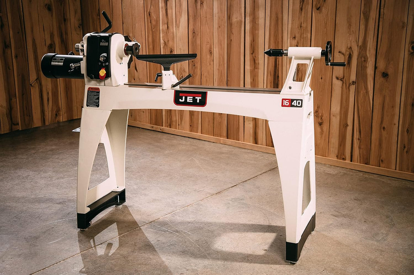 JET 16" x 40" EVS Woodworking Lathe, 1-1/2 HP, 115V 1Ph (Model JWL-1640EVS)