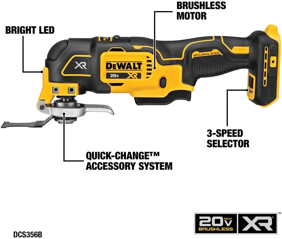DEWALT Tools 5 Tool Power Tool Combo Kit, Cordless Drill Impact Driver Saw Oscillating Multi-tool Set with 20V MAX Battery and Charger (DCK551D1M1)