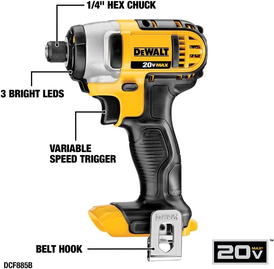 DEWALT Tools 5 Tool Power Tool Combo Kit, Cordless Drill Impact Driver Saw Oscillating Multi-tool Set with 20V MAX Battery and Charger (DCK551D1M1)