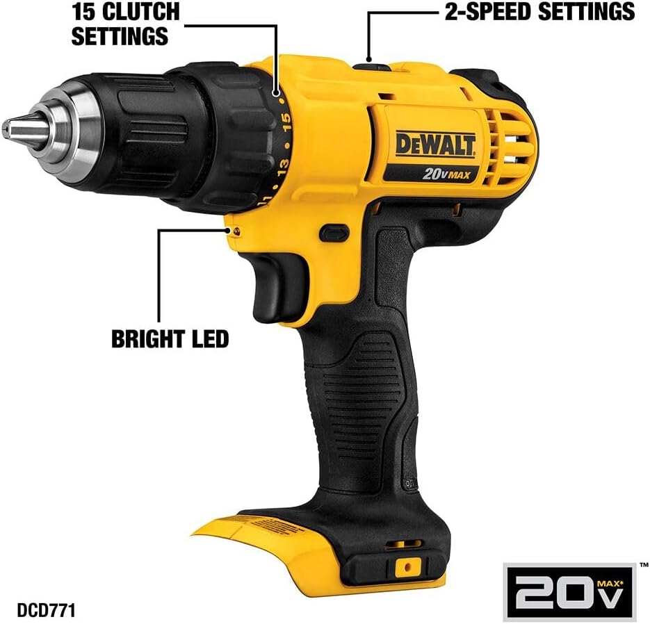 DEWALT Tools 5 Tool Power Tool Combo Kit, Cordless Drill Impact Driver Saw Oscillating Multi-tool Set with 20V MAX Battery and Charger (DCK551D1M1)