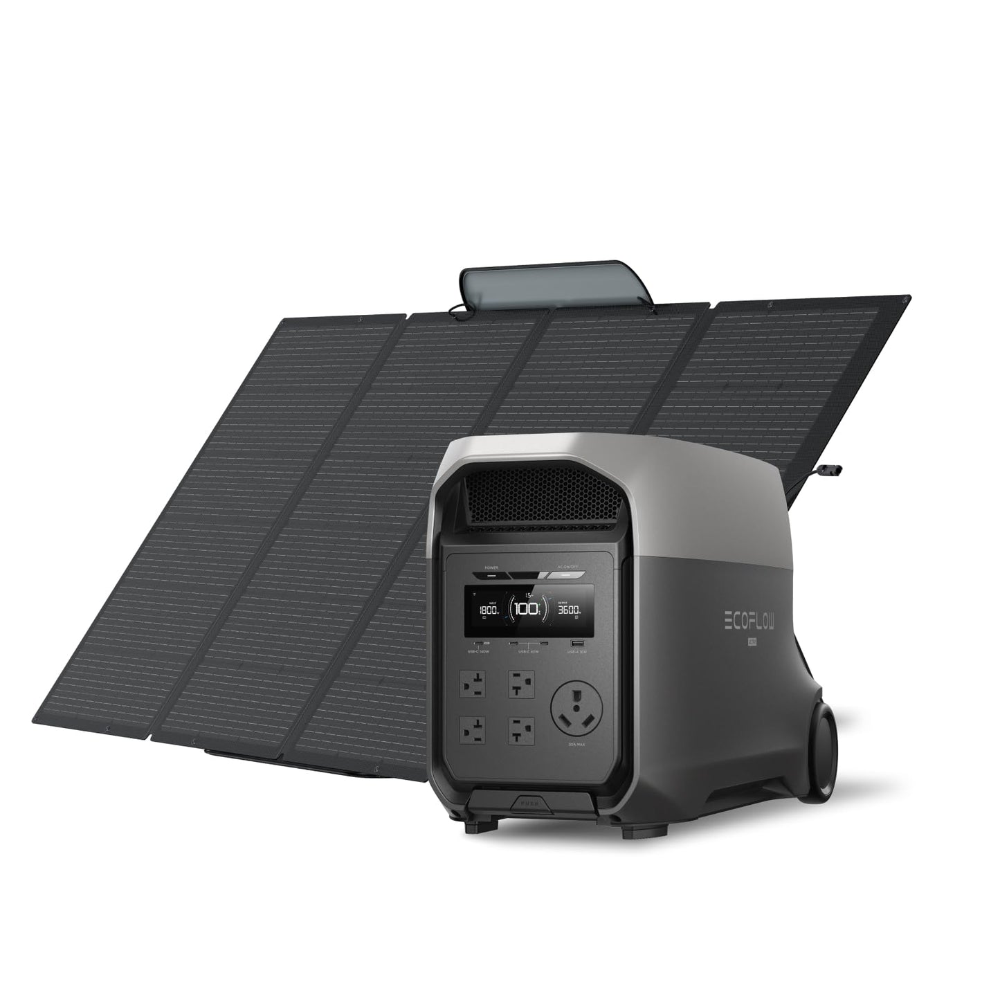 EF EcoFlow DELTA 3 Ultra Portable Power Station, 3072Wh LiFePO4 Battery, 3600W (Surge 7200W) Output Home Power, Solar Generator for Home Use, Camping Accessories, Emergencies & RV Backup