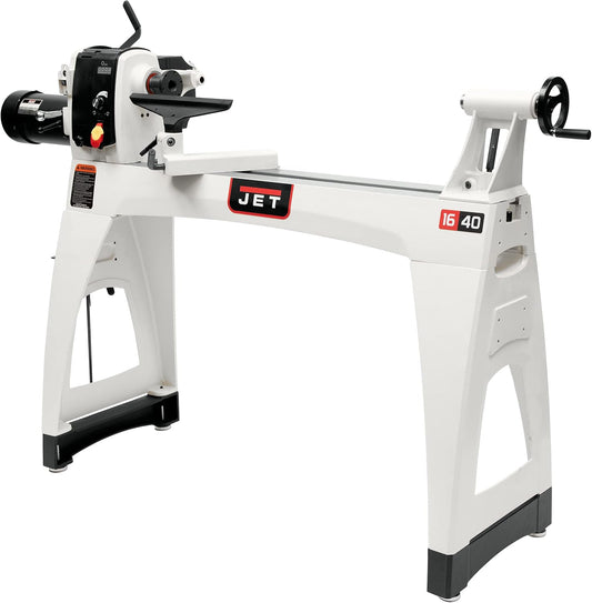 JET 16" x 40" EVS Woodworking Lathe, 1-1/2 HP, 115V 1Ph (Model JWL-1640EVS)