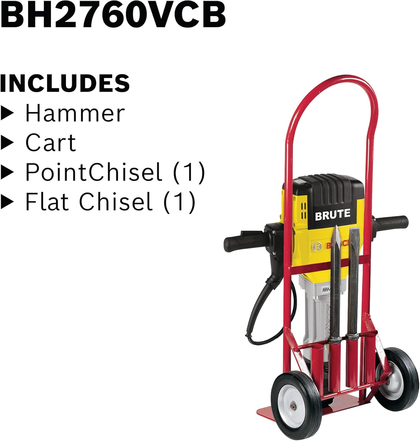 BOSCH BH2760VCB 120-Volt 1-1/8 Brute Breaker Hammer with Basic Cart