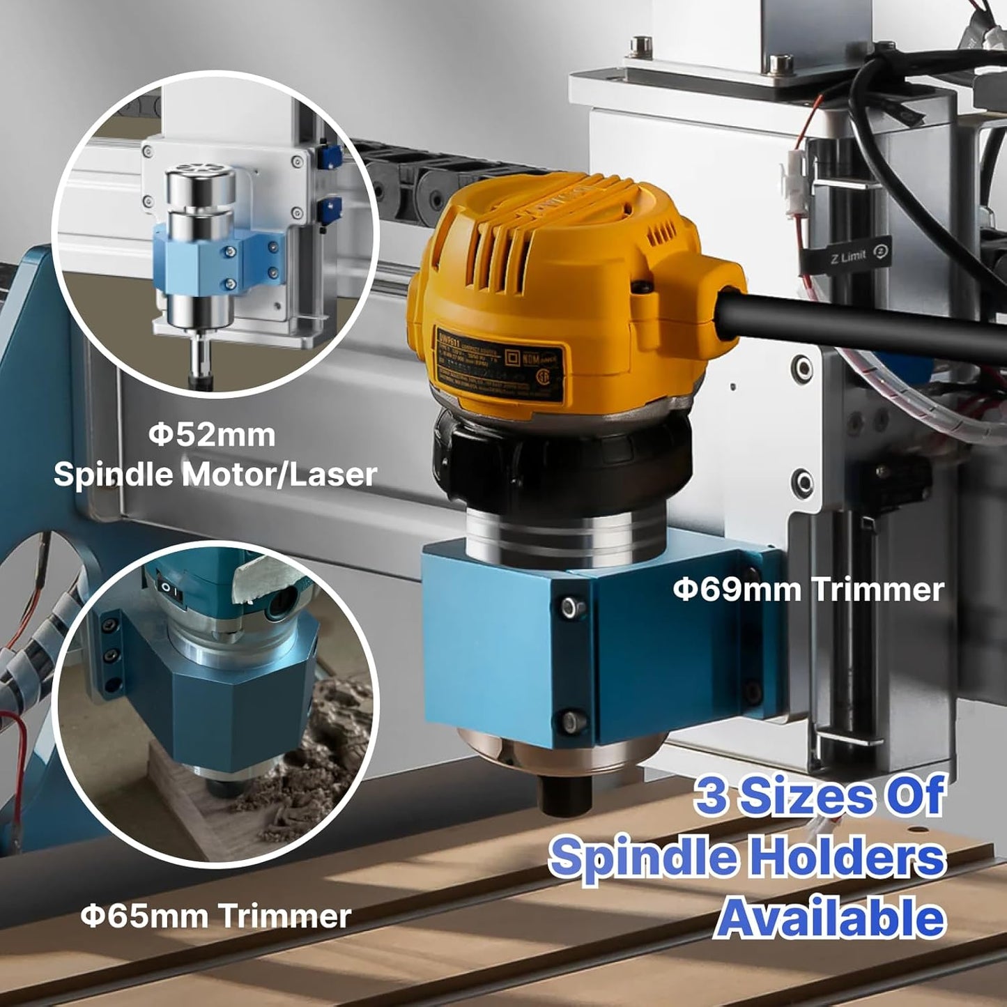 Genmitsu CNC Machine PROVerXL 6050 Plus for Metal Wood Acrylic MDF Carving, GRBL Control, 3 Axis Milling CNC Router Machine, Hybrid Table, Working Area 600 x 500 x 115mm (23.62" x 19.69" x 4.53")