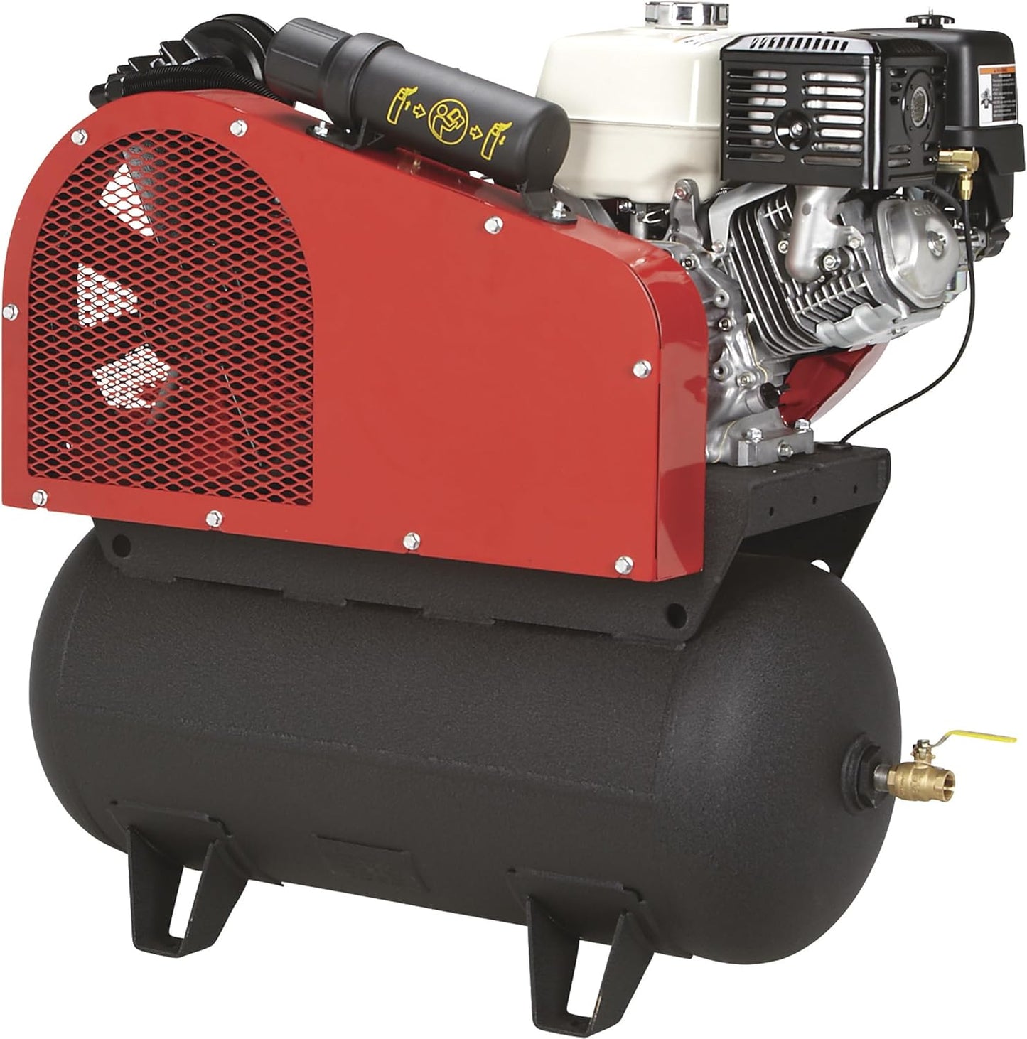 NorthStar Portable Gas Powered Air Compressor - Honda GX390 OHV Engine, 30-Gallon Horizontal Tank, 24.4 CFM at 90 PSI