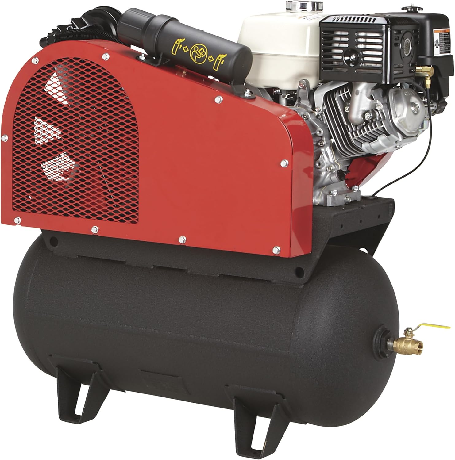NorthStar Portable Gas Powered Air Compressor - Honda GX390 OHV Engine, 30-Gallon Horizontal Tank, 24.4 CFM at 90 PSI