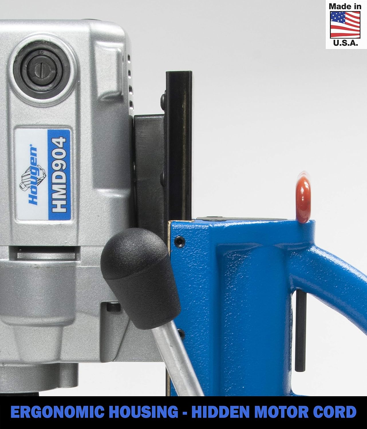 Hougen HMD904S 115-Volt Swivel Base Magnetic Drill Fabricator's Kit with Integrated Coolant Bottle Plus 1/2" Drill Chuck, Adapter, and 12002 Rotabroach Cutter Kit